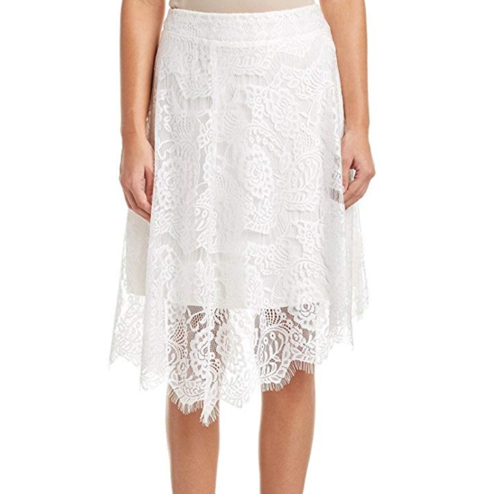 Ella Moss White Lace Skirt